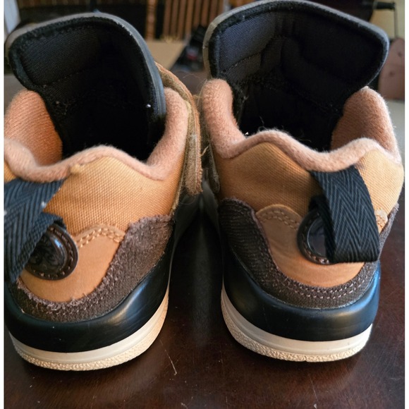 Jordan Max Aura 3 Kids Sneakers Wheat Brown Tan Canvas DA8023-200 Hook Loop - Picture 7 of 10